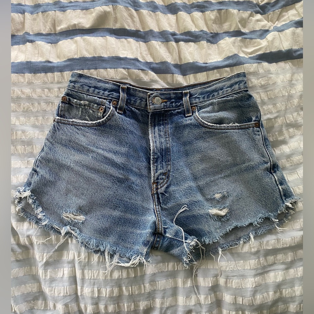 vintage levi’s cut jean shorts